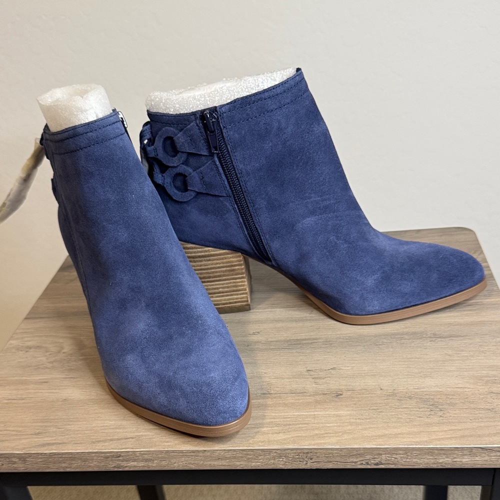 Vince Camuto Navy Ankle Booties